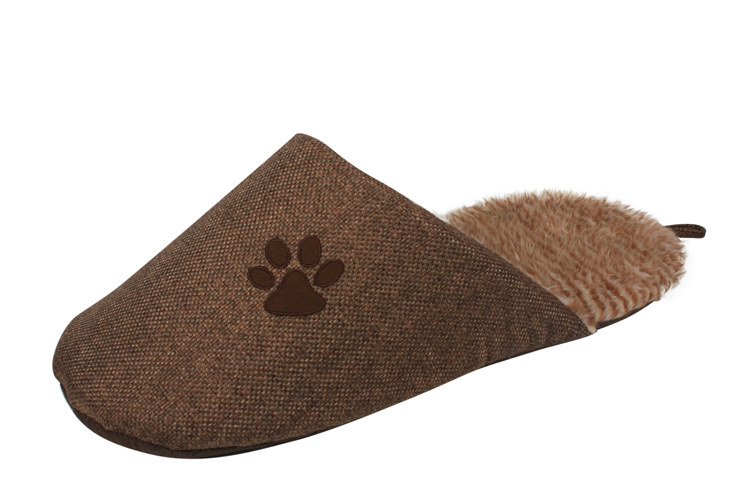 Slip-On Fashionable Slipper Dog Bed, Size: One Size, Brown Slip-On Fashionable Slipper Dog Bed, Size: One Size, Brown