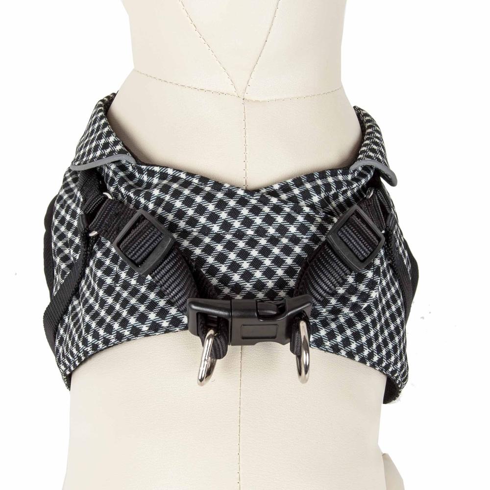 Pet Life Checkerwag' Checkered Buttoned Mesh Reversible And Breathable Adjustable Dog Harness