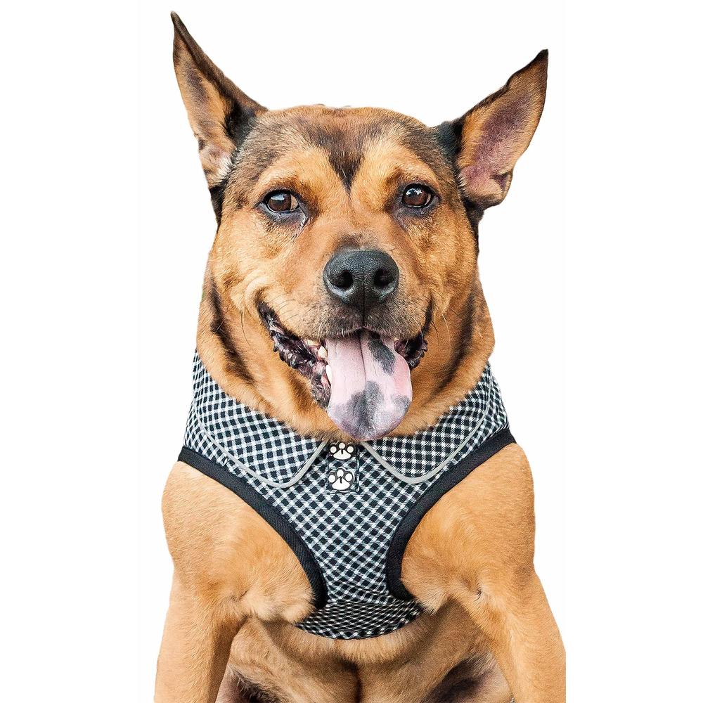 Pet Life Checkerwag' Checkered Buttoned Mesh Reversible And Breathable Adjustable Dog Harness