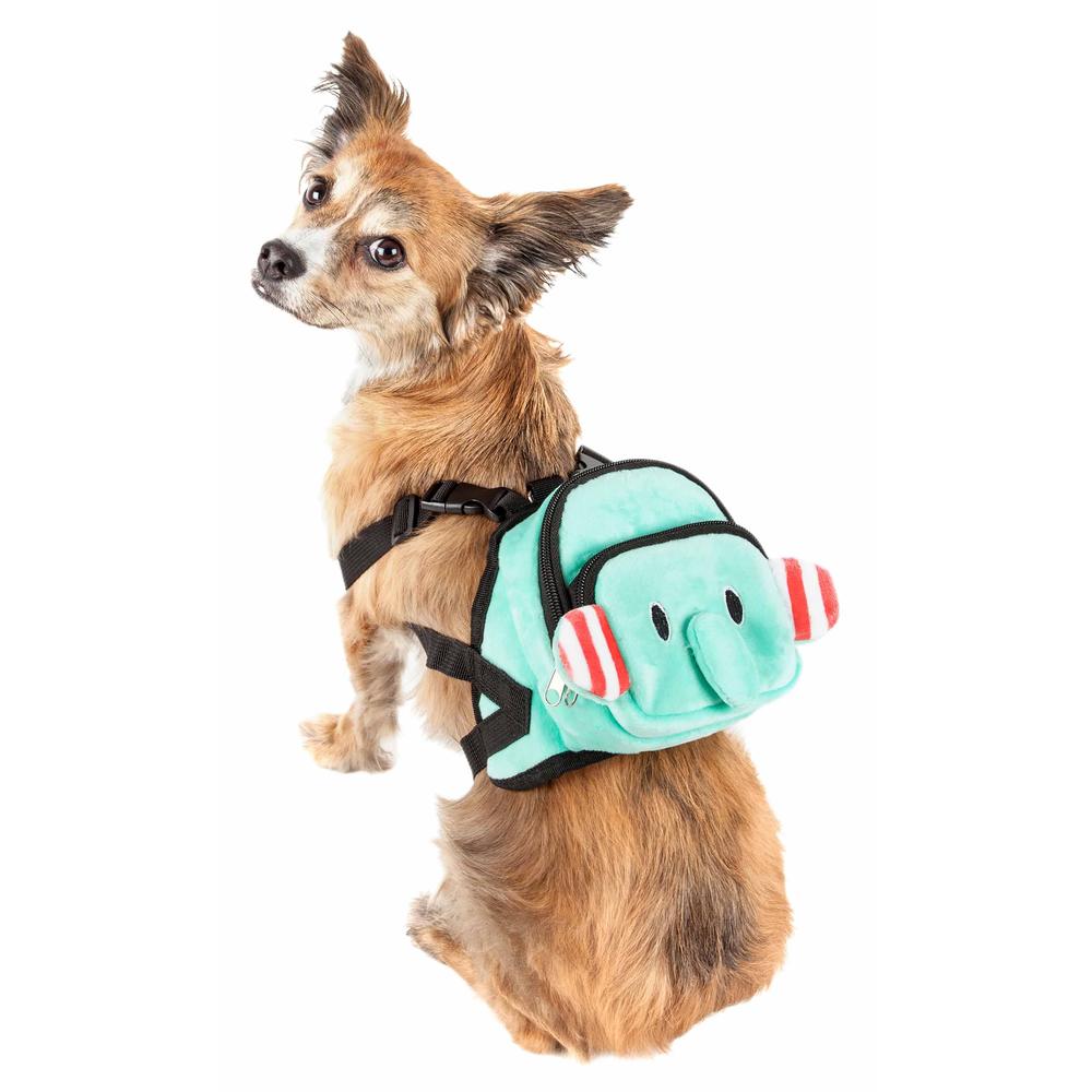 Pet Life Dumbone' Dual-Pocketed Compartmental Animated Dog Harness Backpack