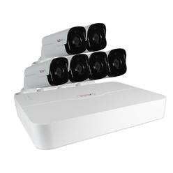 Revo America RU81B6G-2T Ultra HD 8 in 2TB NVR Surveillance System with 6 x 4 Megapixel Bullet Cameras- White