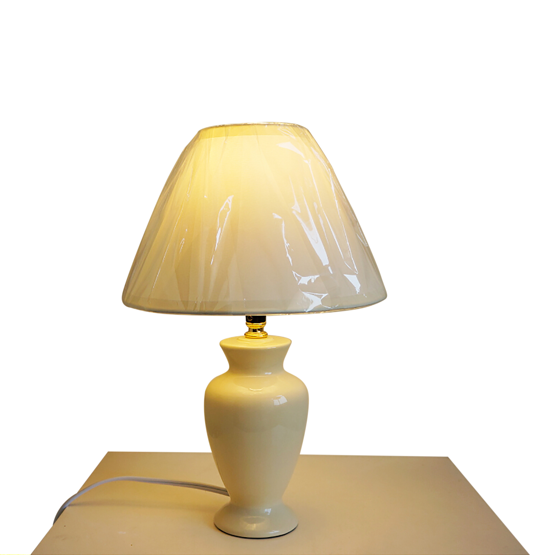 Essential Home Ceramic Vanity Lamp with CFL Bulb
