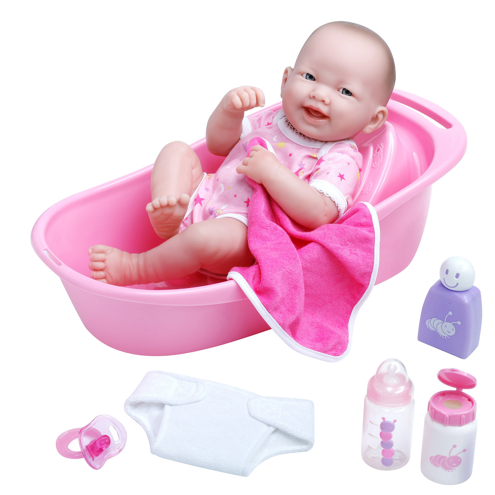 Jc Toys 14 Inch 8 Piece La Newborn Bath Time Fun Playset