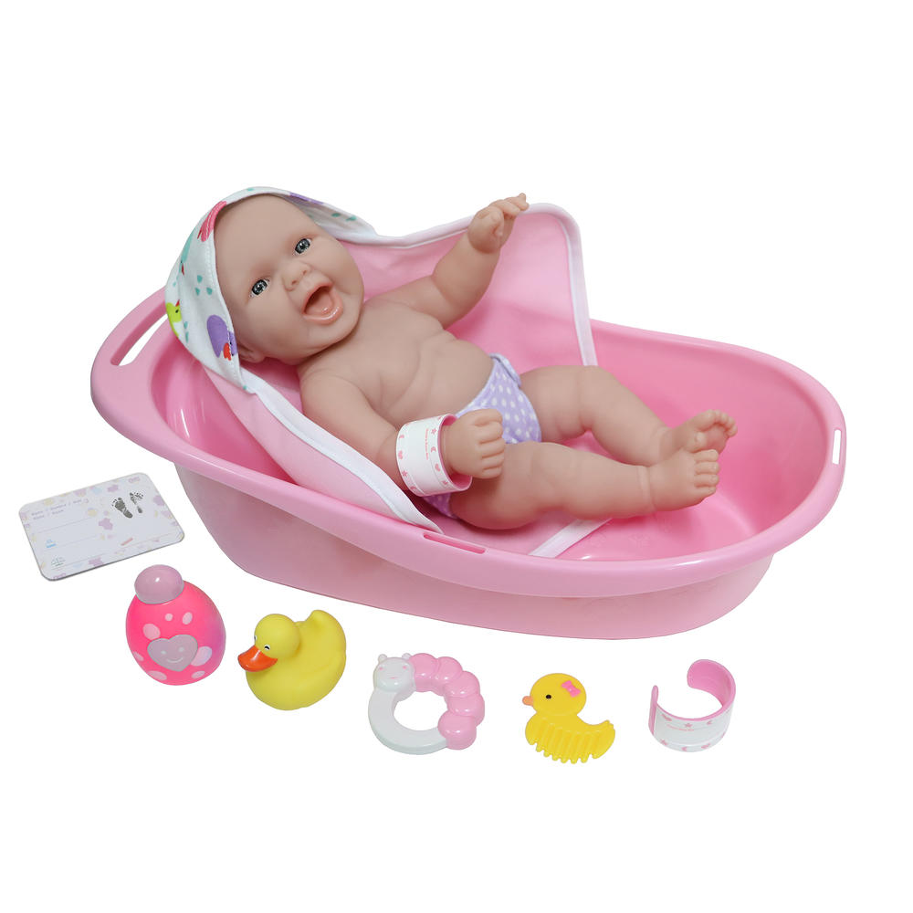 JC Toys 13" La Newborn Bath Time Fun Doll Set