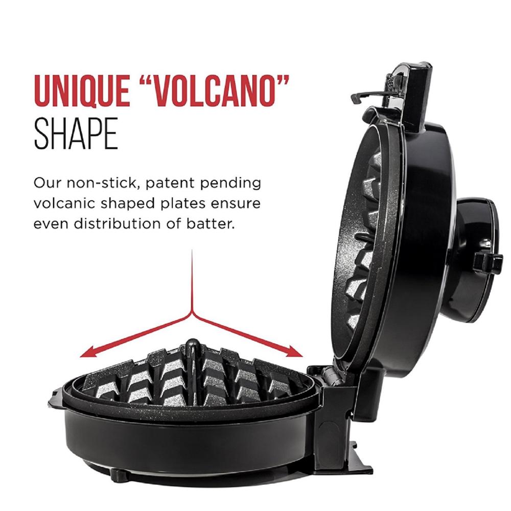 CHEFMAN RJ044RV Volcano Waffle Maker