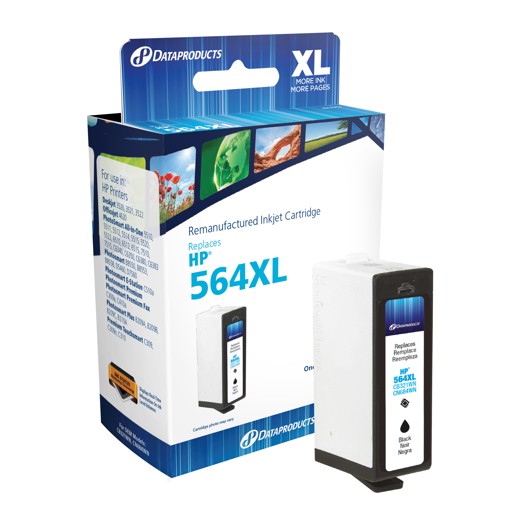 Dataproducts DPCWC564XLB Remanufactured Inkjet Cartridge for HP 564XL High Yield Black Ink