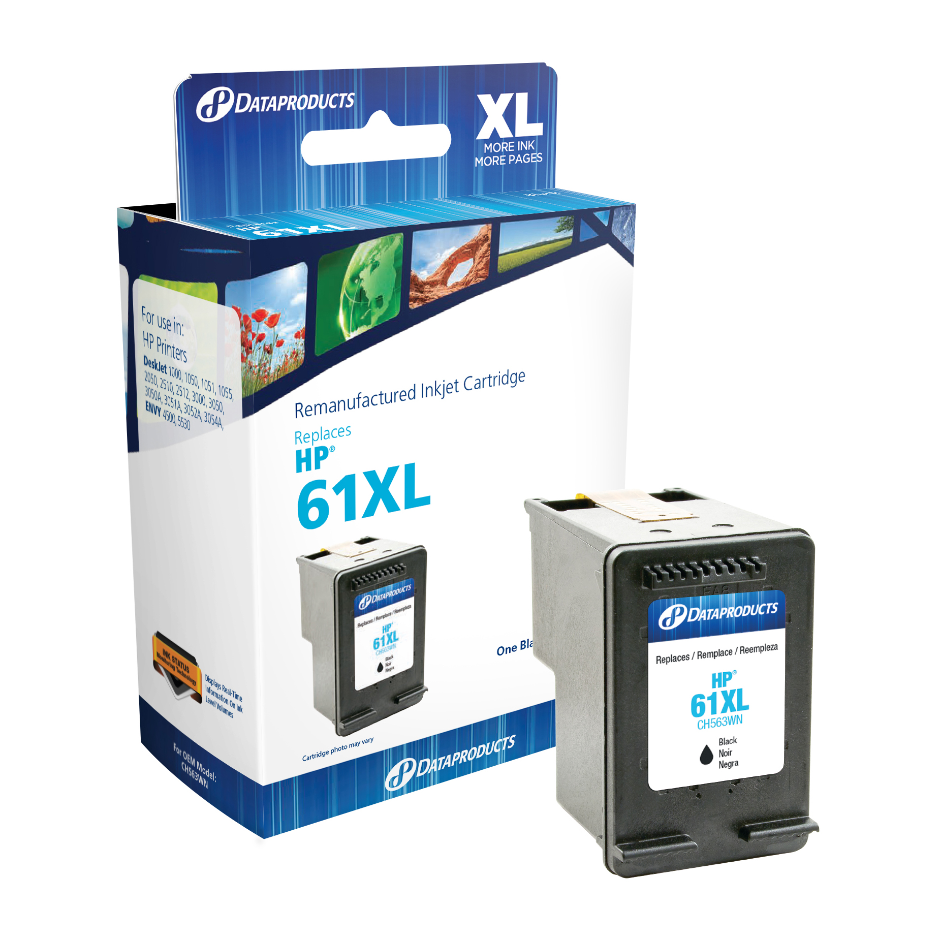Dataproducts DPC563WN Remanufactured Inkjet Cartridge for HP 61XL - High Yield Black Ink Dataproducts DPC563WN Remanufactured Inkjet Cartridge for HP 61XL - High Yield Black Ink