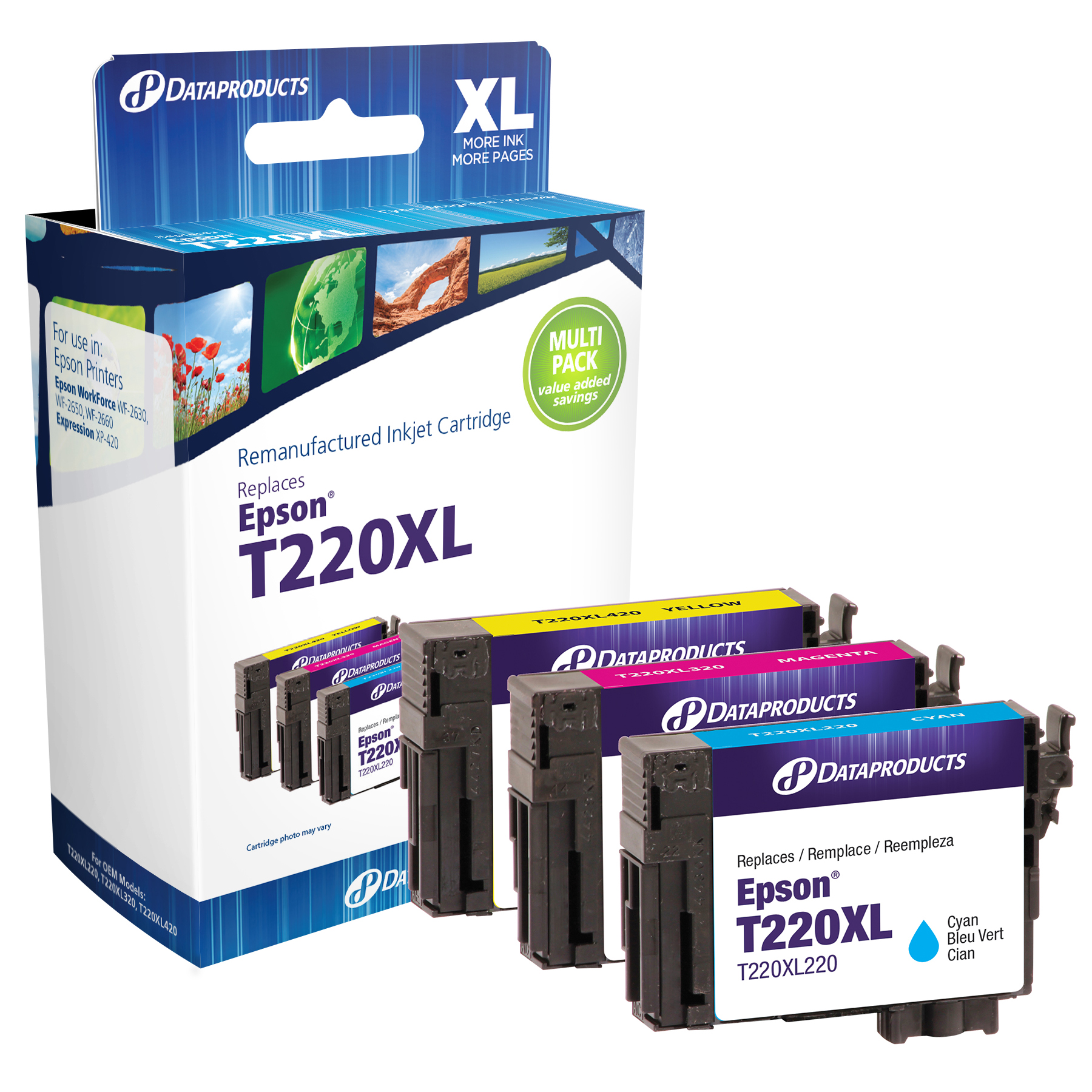 Dataproducts DPCT220XLCMY Remanufactured Inkjet Cartridge for Epson