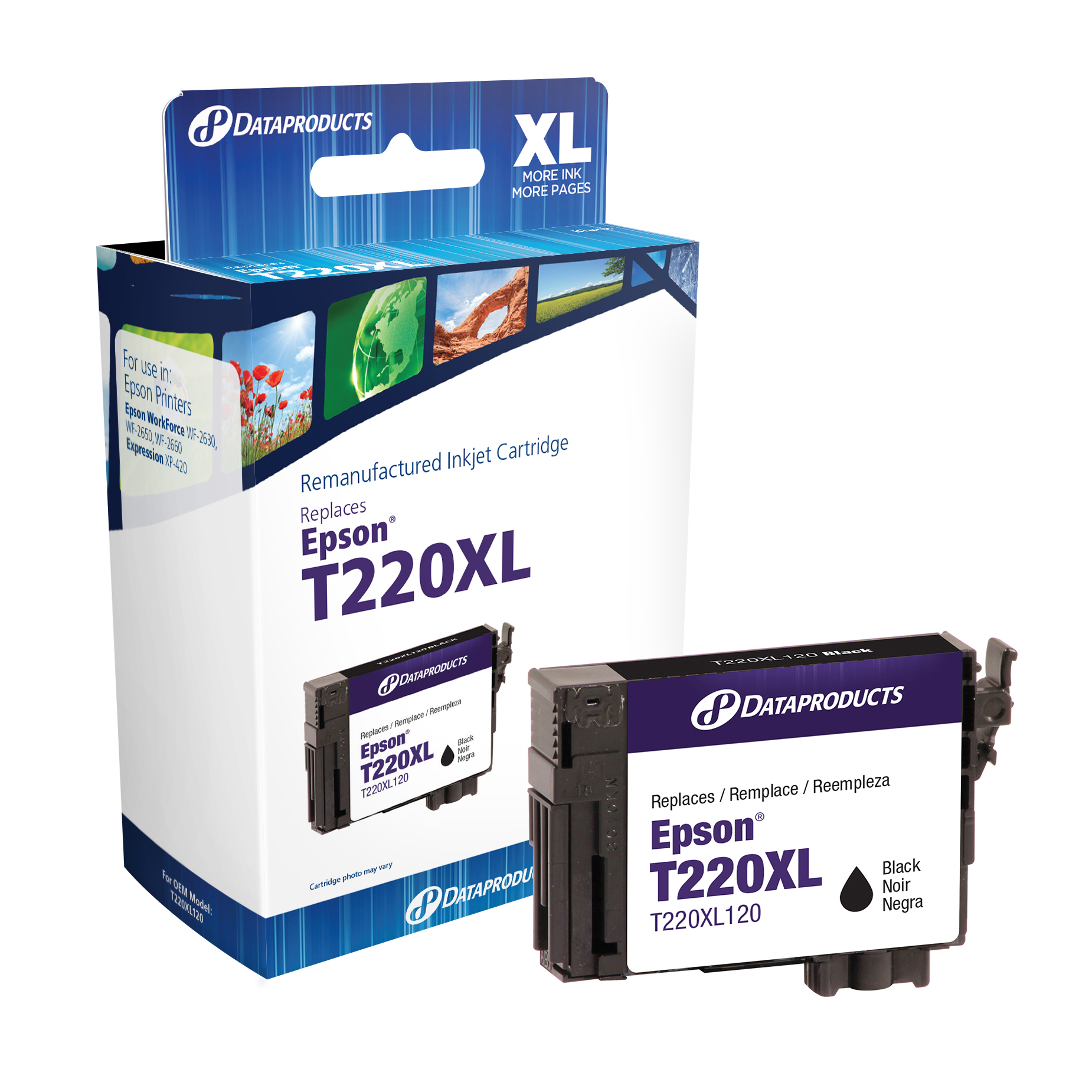 Dataproducts DPC220XL120 Remanufactured Inkjet Cartridge for Epson T220XL - High Capacity Black Ink