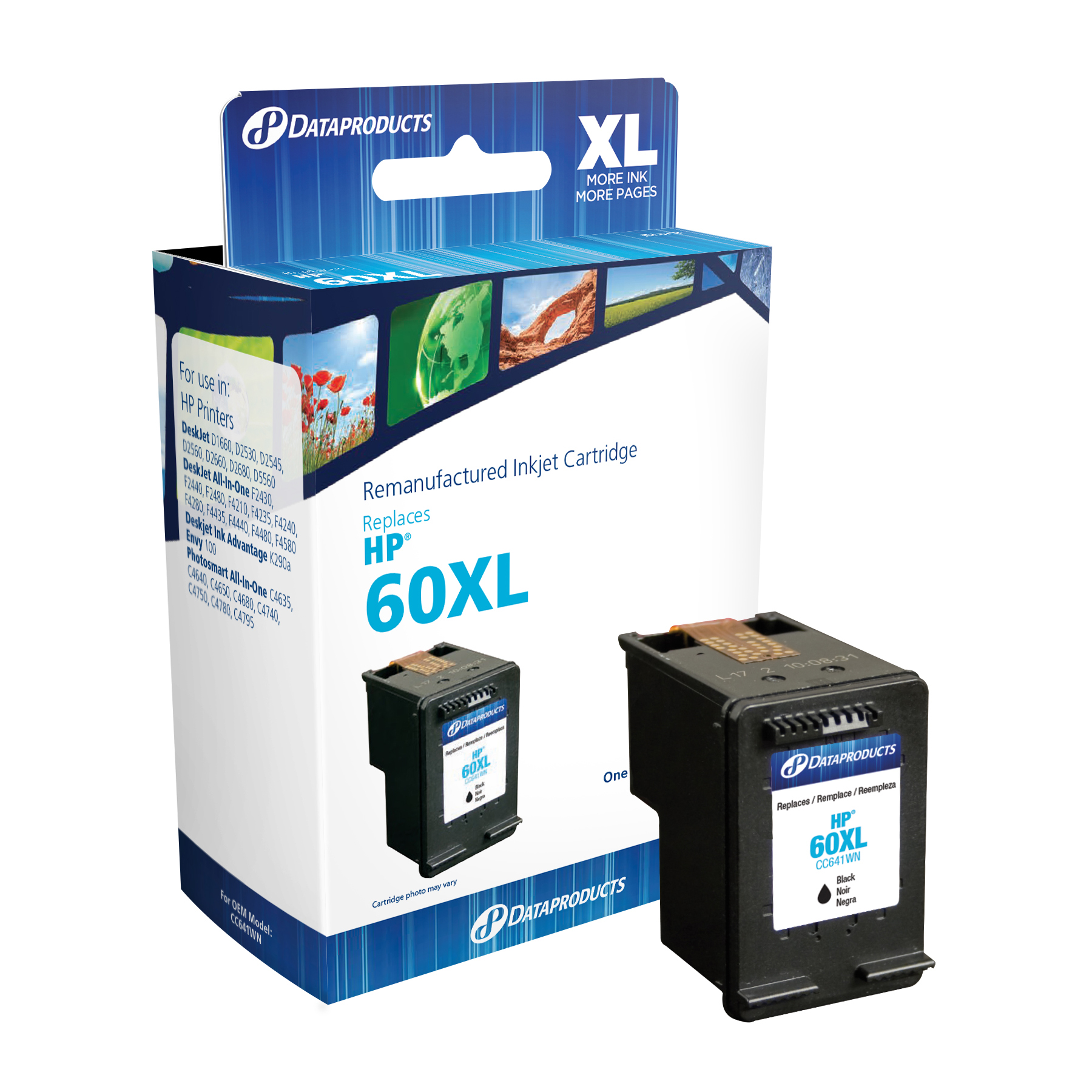 Dataproducts DPC641WN Remanufactured Inkjet Cartridge for HP 60XL - High Yield Black Ink Dataproducts DPC641WN Remanufactured Inkjet Cartridge for HP 60XL - High Yield Black Ink