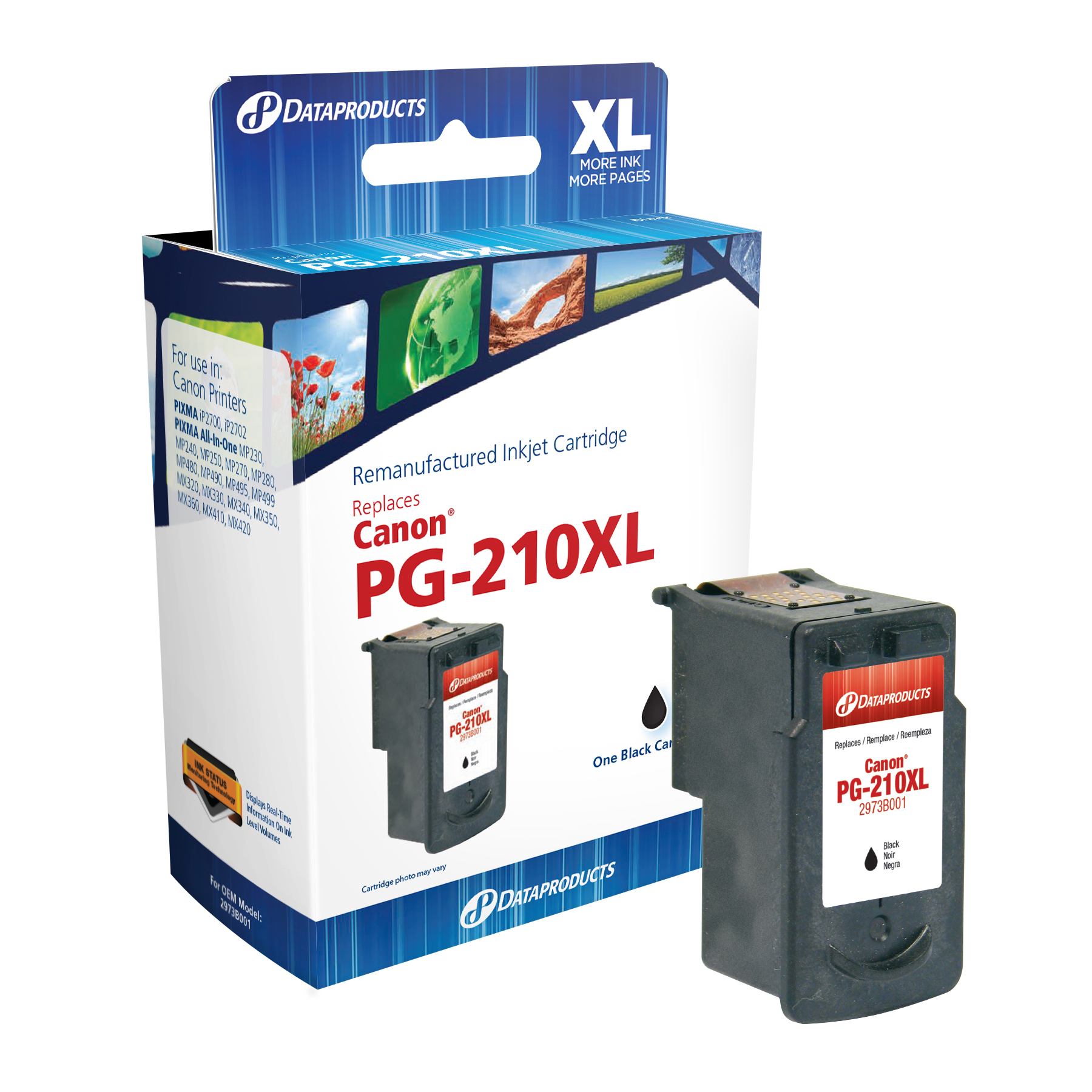 Dataproducts DPCPG210XL Remanufactured Inkjet Cartridge for Canon PG-210XL - High Capacity Black Ink