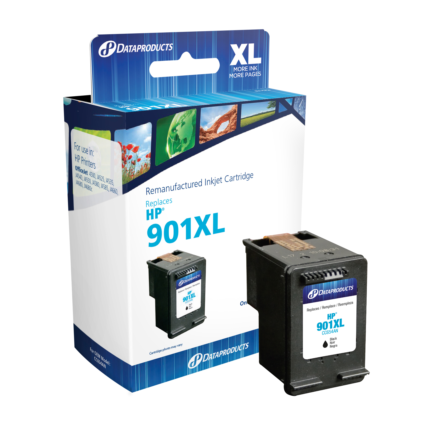 Dataproducts DPCC654AN Remanufactured Inkjet Cartridge for HP 901XL - Black Ink Dataproducts DPCC654AN Remanufactured Inkjet Cartridge for HP 901XL - Black Ink