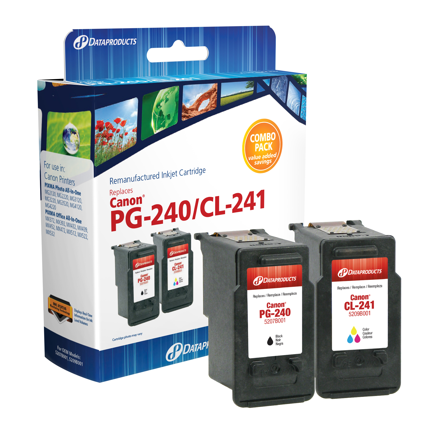 Dataproducts DPC240241 Remanufactured Inkjet Cartridge for Canon PG-240 and CL-241 - Black and Color Ink Combo Dataproducts DPC240241 Remanufactured Inkjet Cartridge for Canon PG-240 and CL-241 - Black and Color Ink Combo