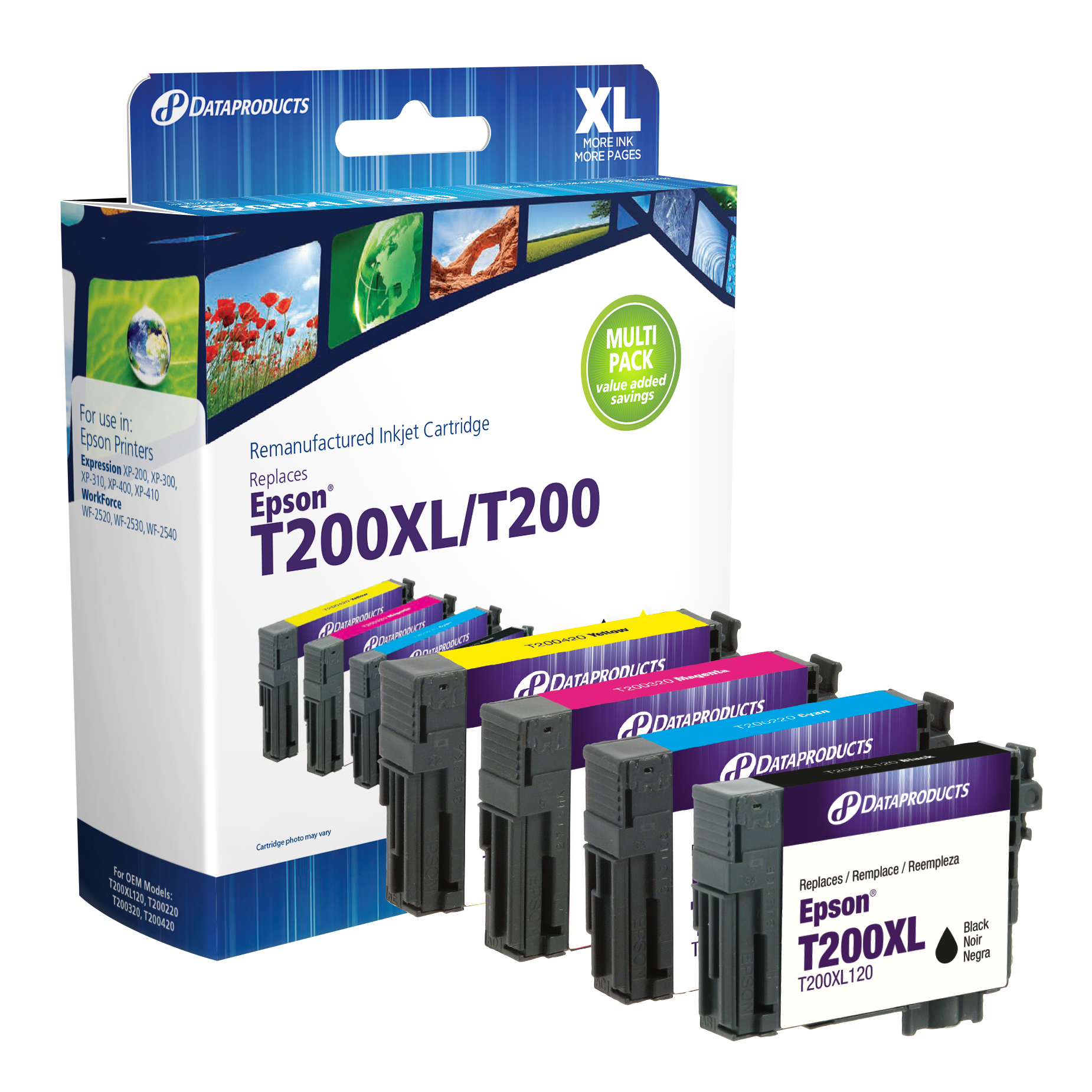 Dataproducts Dpc200xlb200cmy Remanufactured Inkjet Cartridge For Epson T200 And T200xl Color 3106