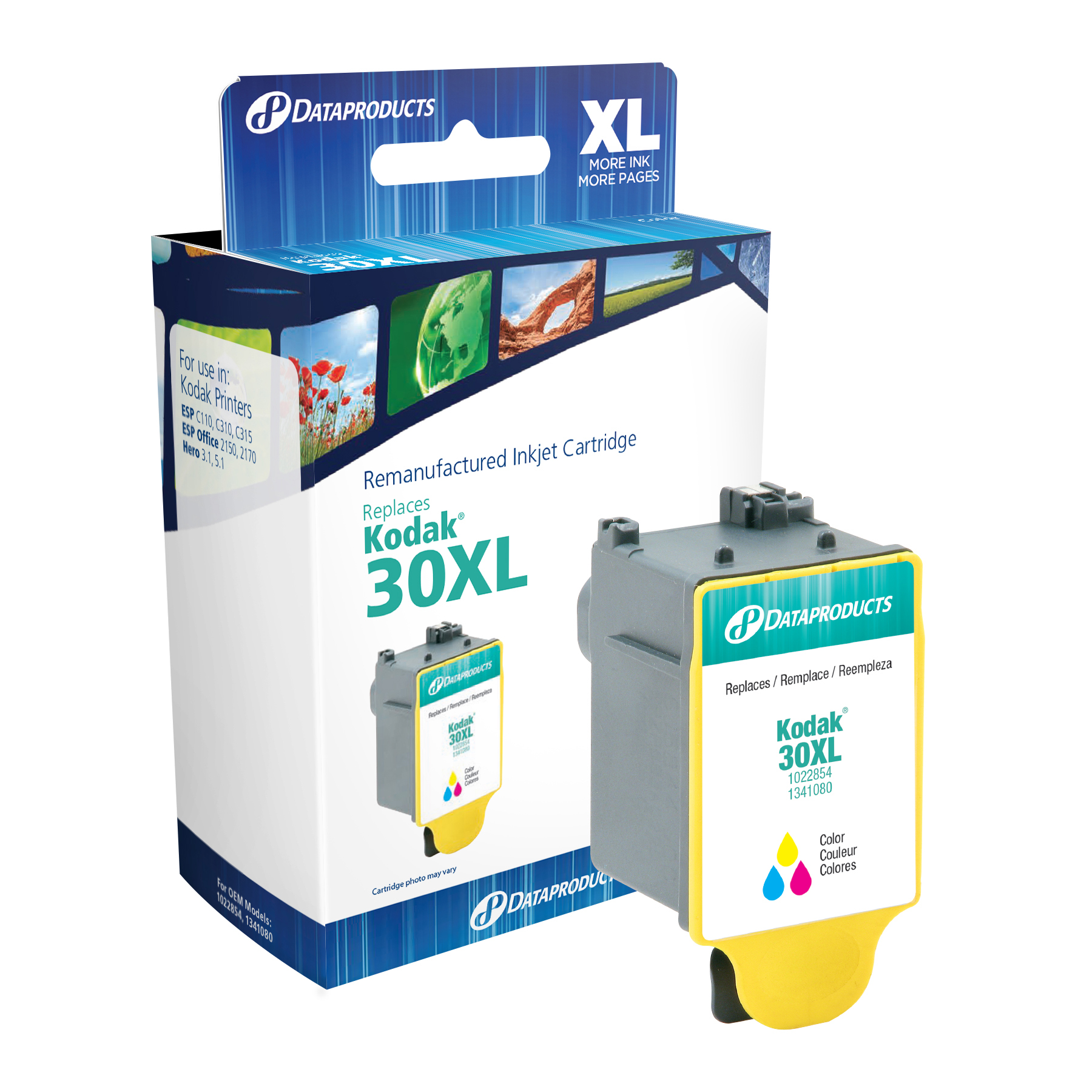 Dataproducts DPCK30CXL Remanufactured Inkjet Cartridge for Kodak 30XL - High Yield Color Ink