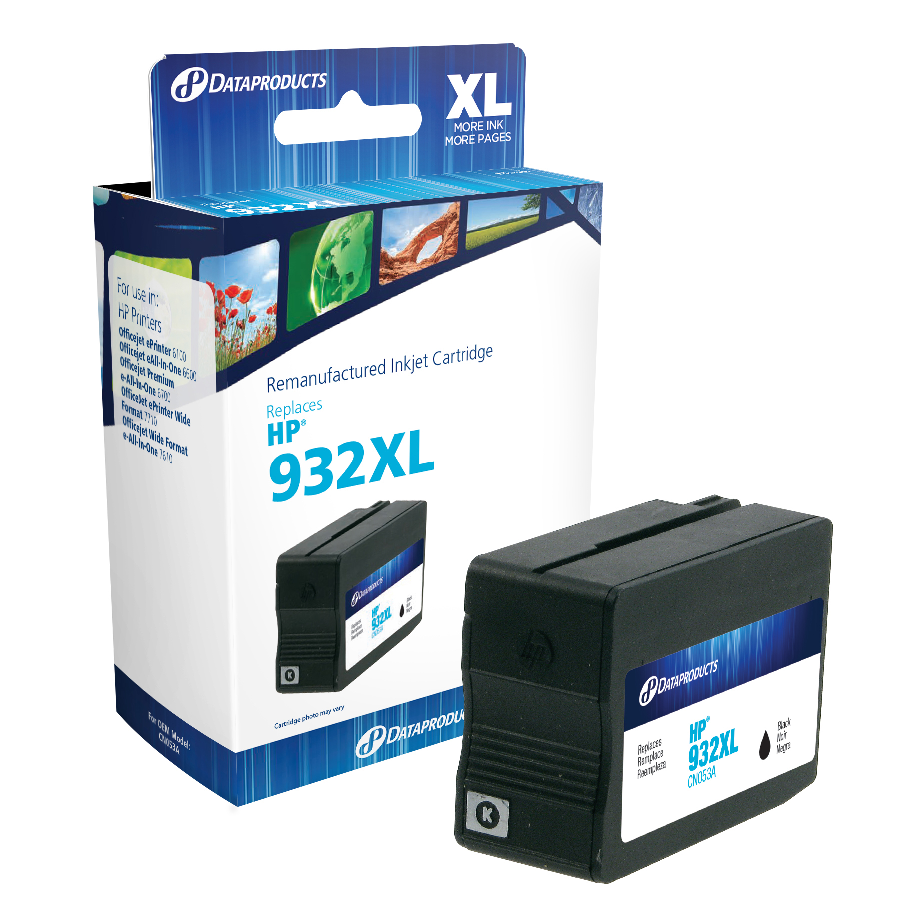 Dataproducts DPC053A Remanufactured Inkjet Cartridge for HP 932XL - High Yield Black Ink