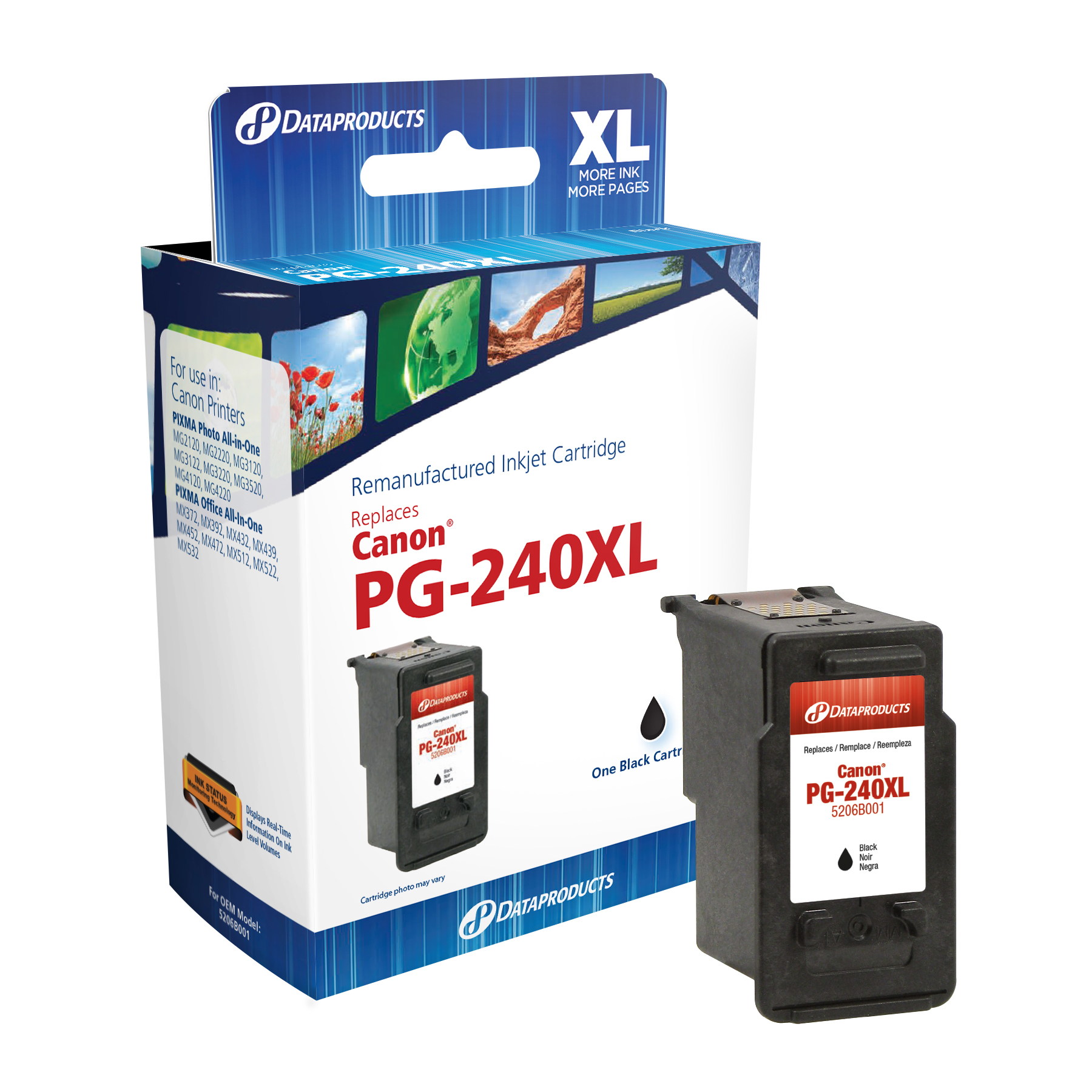 Dataproducts DPCPG240XL Remanufactured Inkjet Cartridge for Canon PG-240XL - High Capacity Black Ink Dataproducts DPCPG240XL Remanufactured Inkjet Cartridge for Canon PG-240XL - High Capacity Black Ink