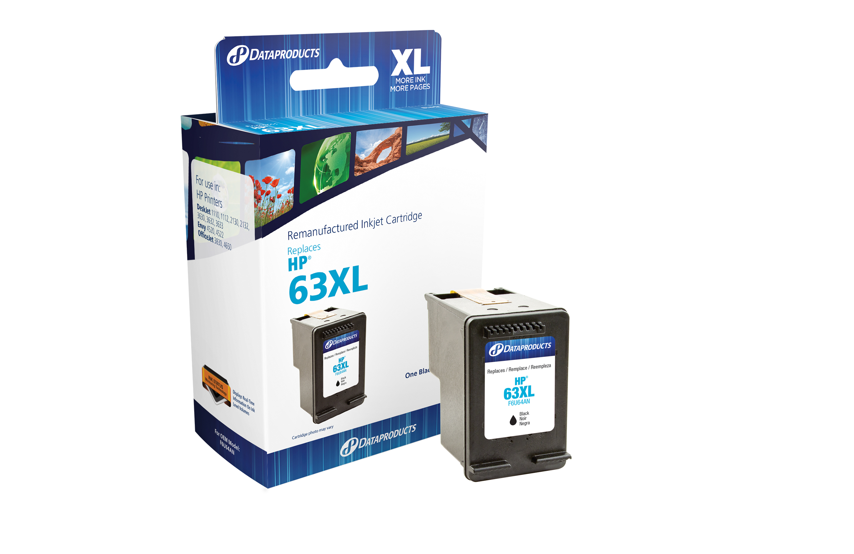 Photo 1 of DPCU64AN Remanufactured HP 63XL High-Yield Black Ink