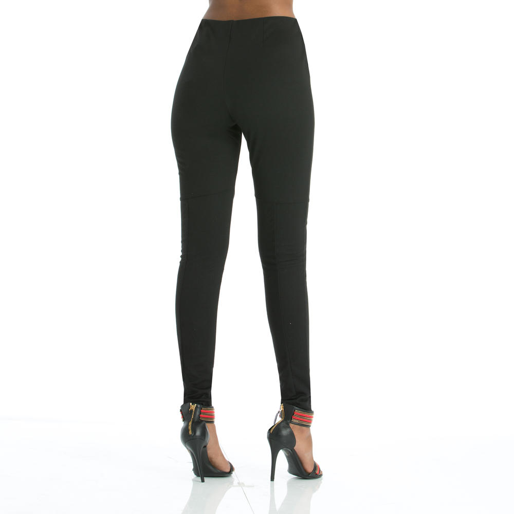 Nicki Minaj Women&#8217;s Mid Rise Legging with Black Zip Detail