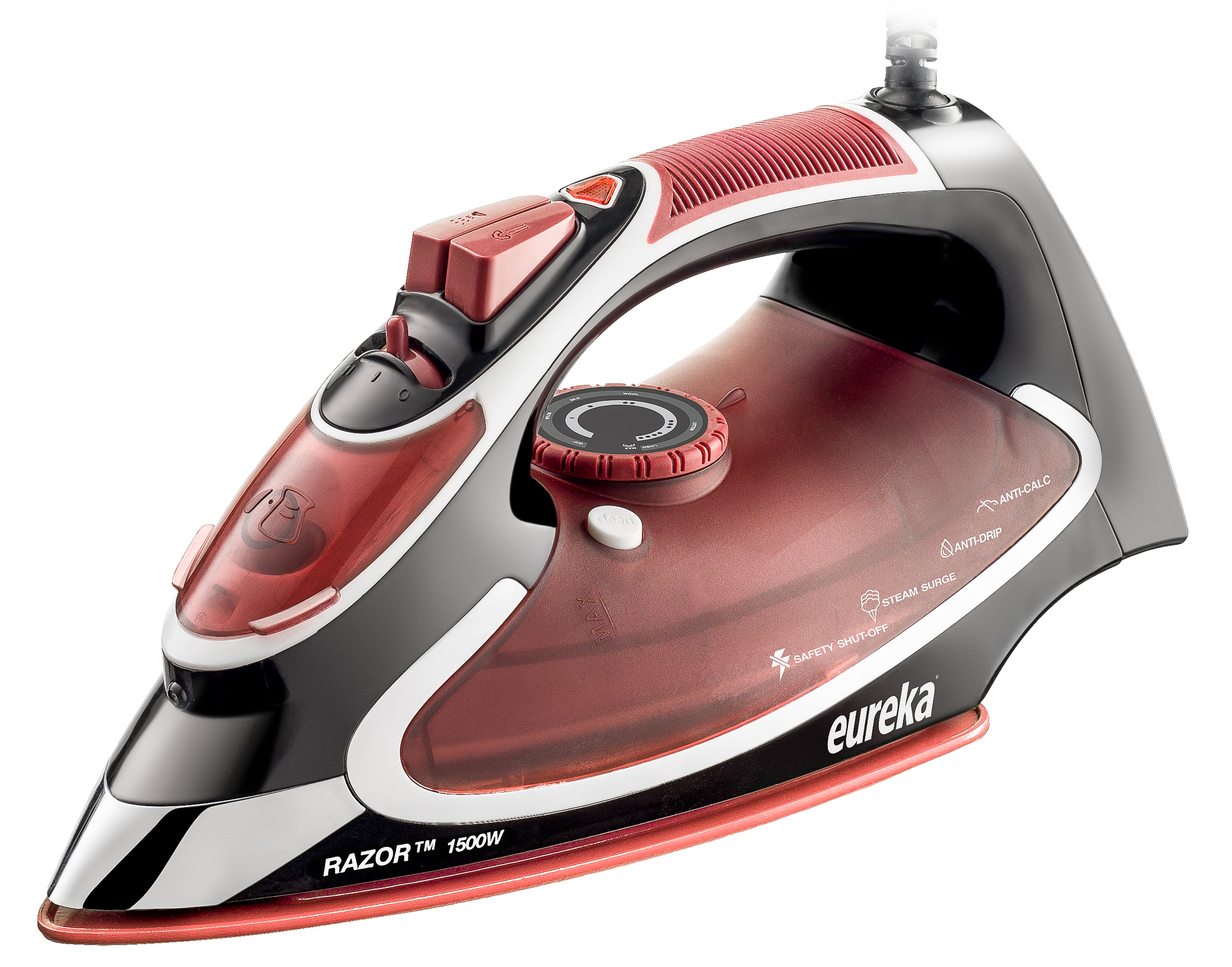 Eureka ER15002M Powerful Steam Iron ,Burst Super Hot 1500 Watt Iron Marsala Pouch Included