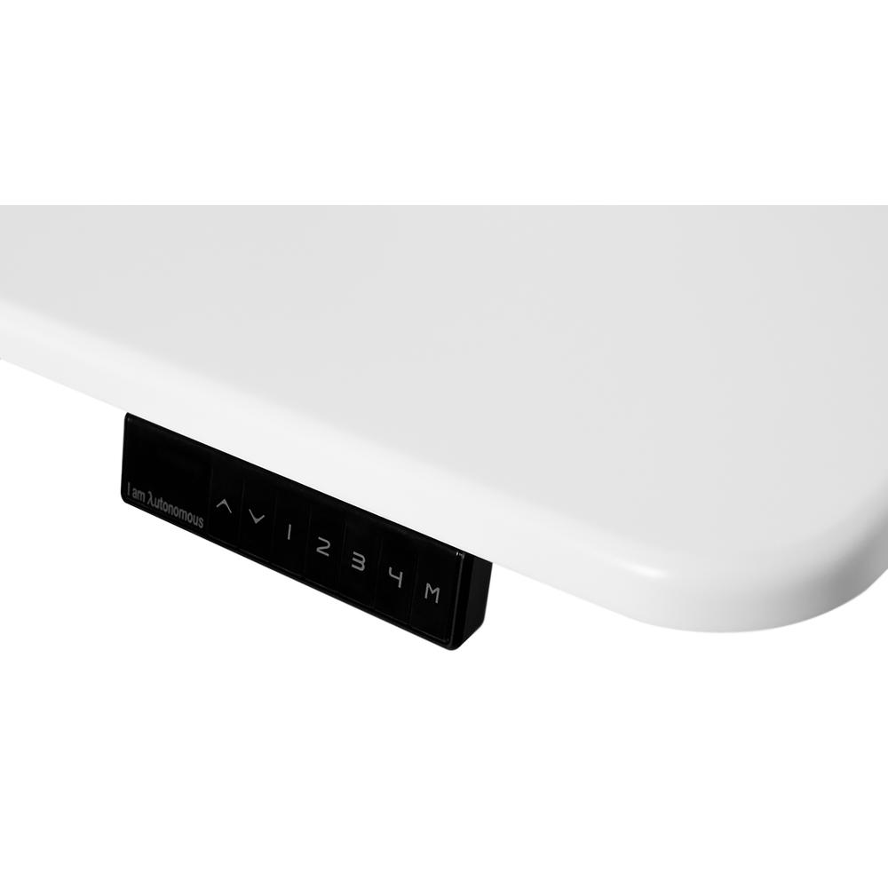 Autonomous SmartDesk - Height-Adjustable Standing Desk - Single Motor - White Frame -  White Ergonomic Top