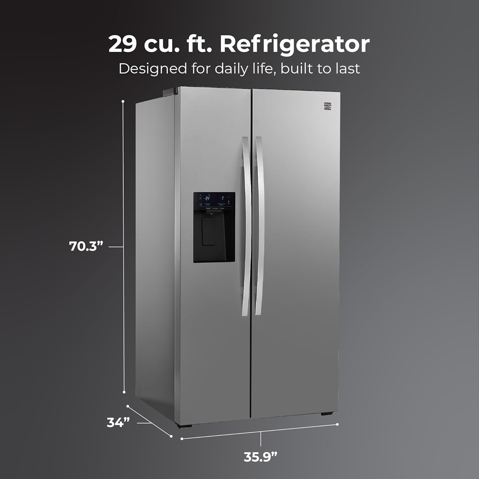 Thumbnail for 29 cu. ft. Side-by-Side Refrigerator  Fingerprint-Resistant Stainless Steel