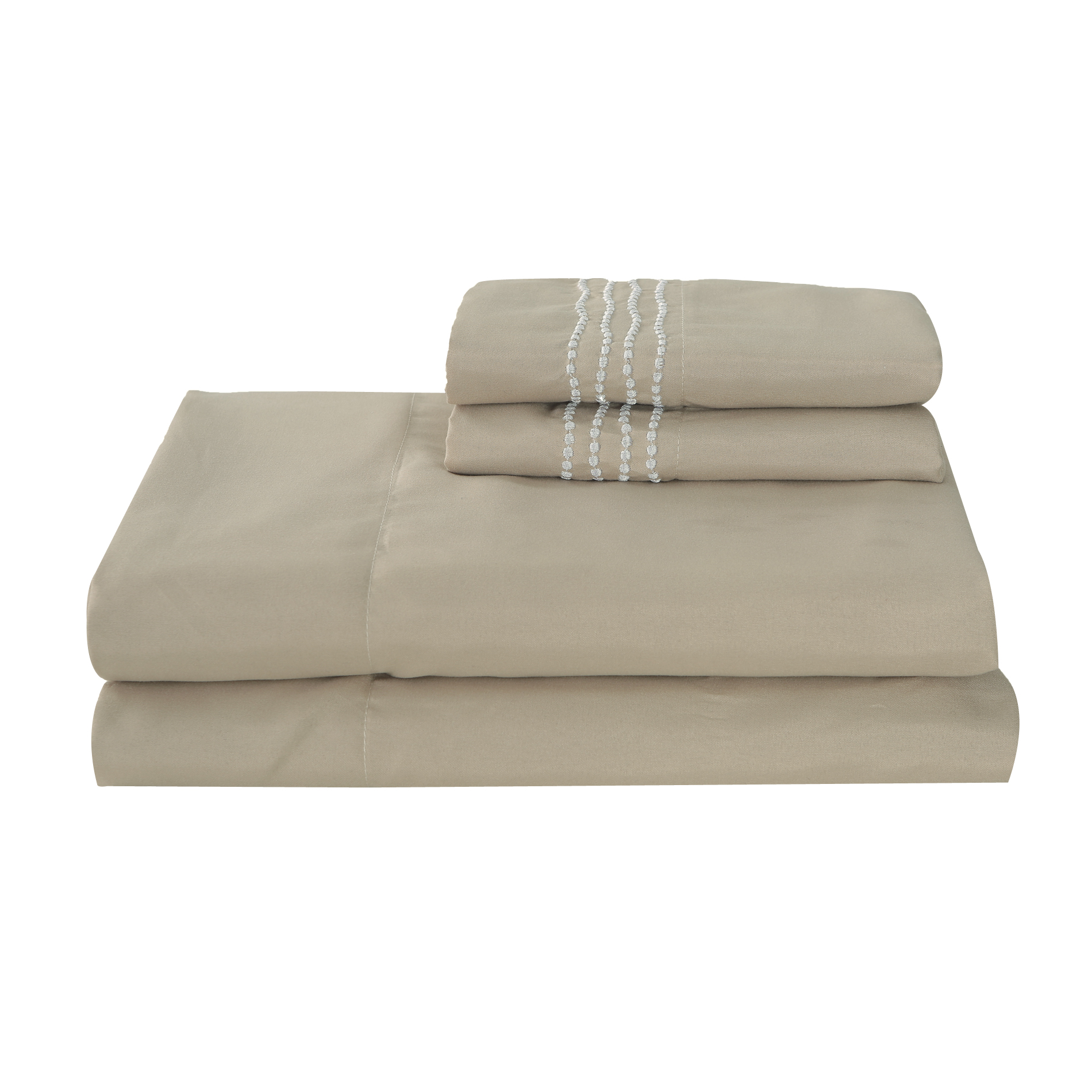 6pc. Embroidered King Sheet Set Brown Shop Your Way Online