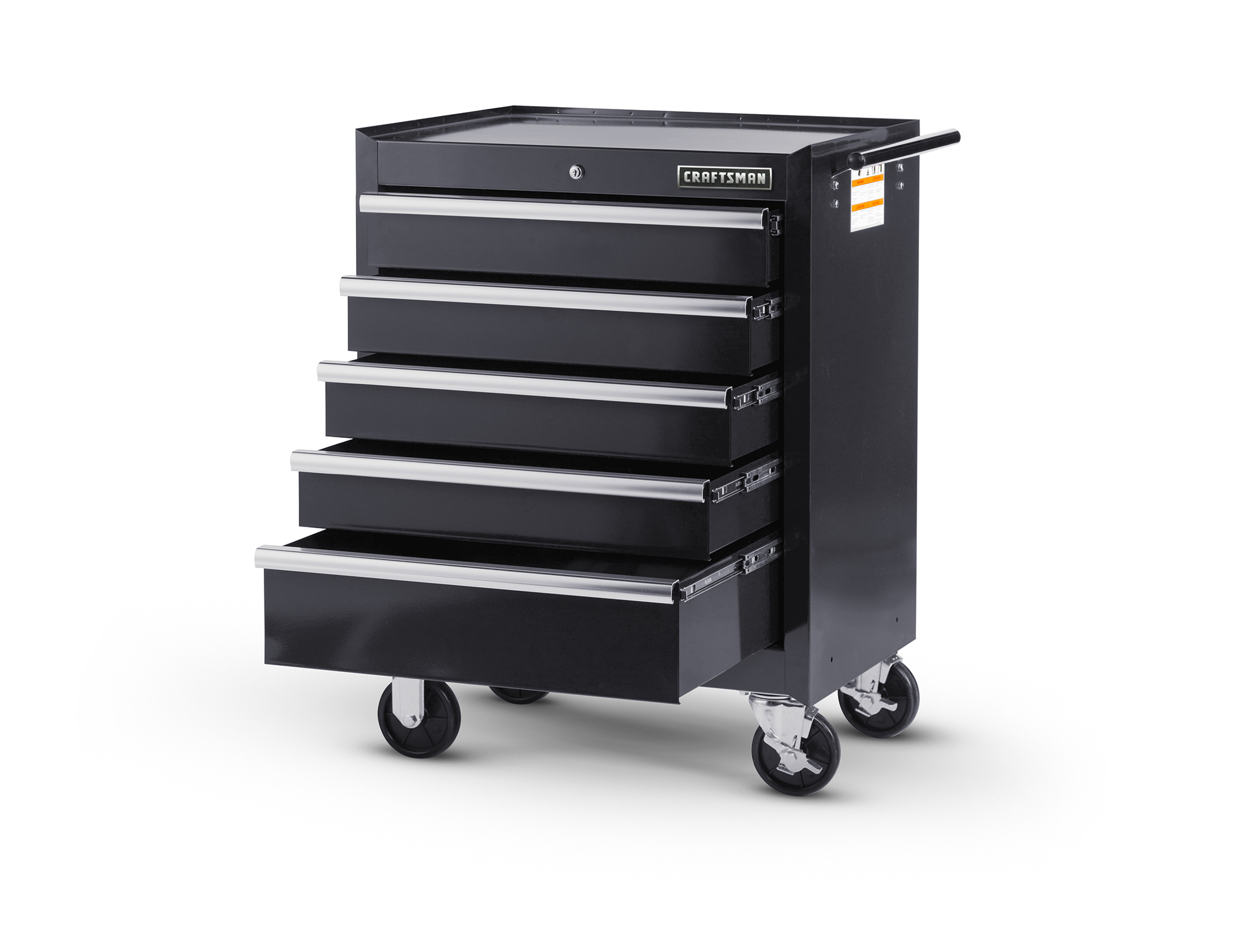 Craftsman 27 in. 5Drawer Ball Bearing Slides Roller Black Shop Your Way Online