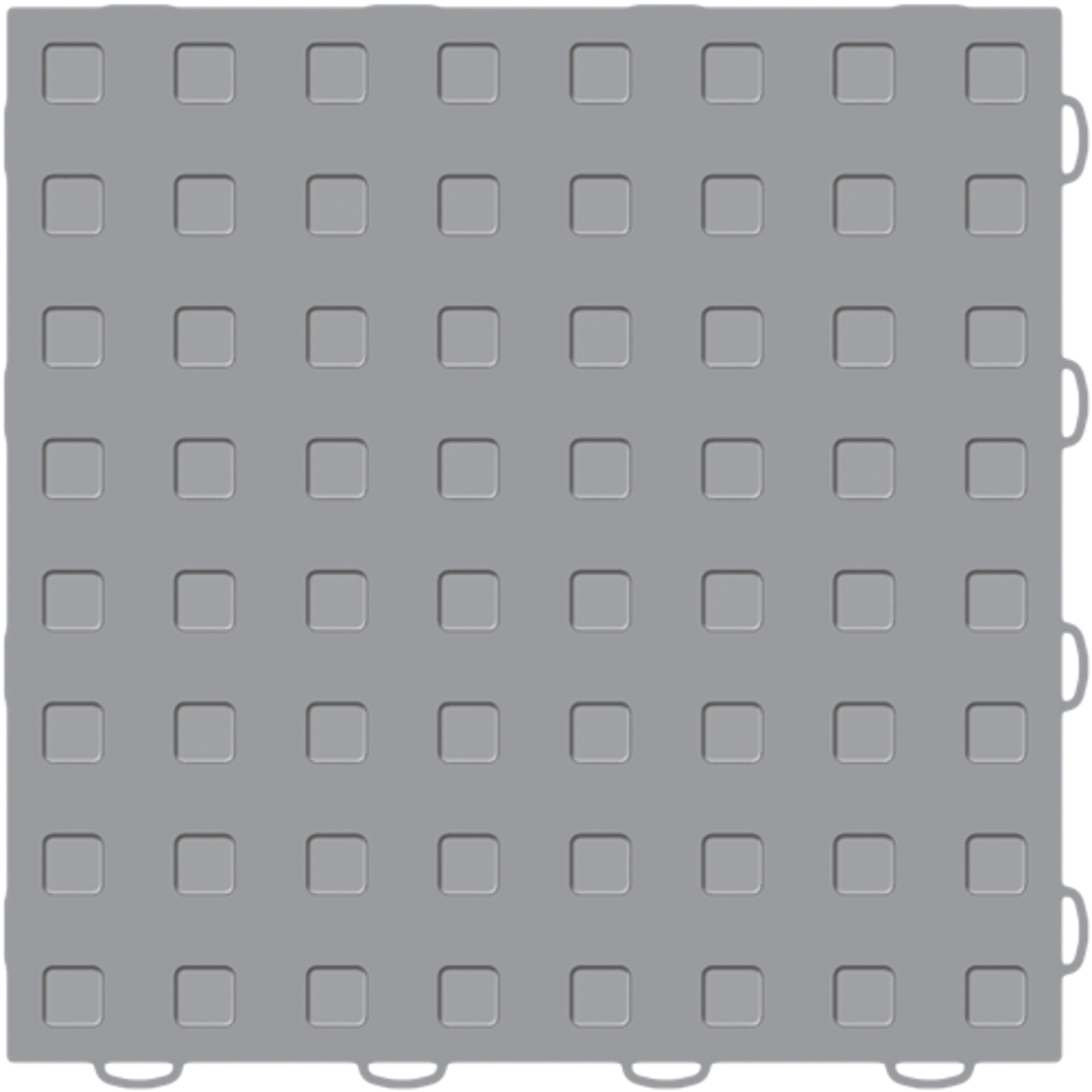 WeatherTech TechFloor 12" X 12" Solid with Raised Squares-Grey - 10 Pack