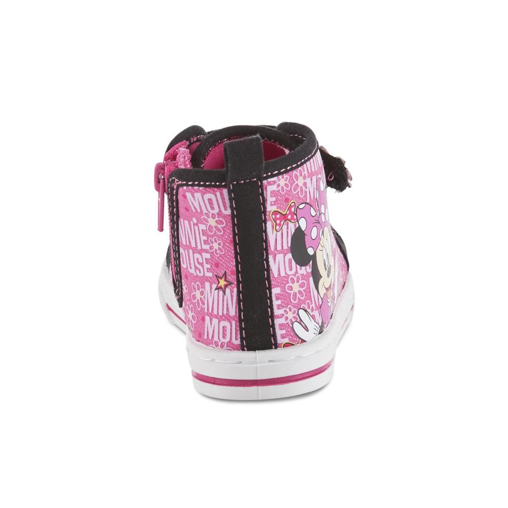 Character Toddler Girls' Minnie Mouse High-Top Sneaker - Pink