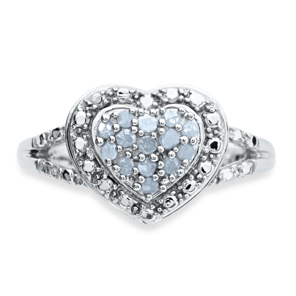 Natalia Drake 0.20CTW HEART SHAPED DIAMOND RING IN STERLING SILVER