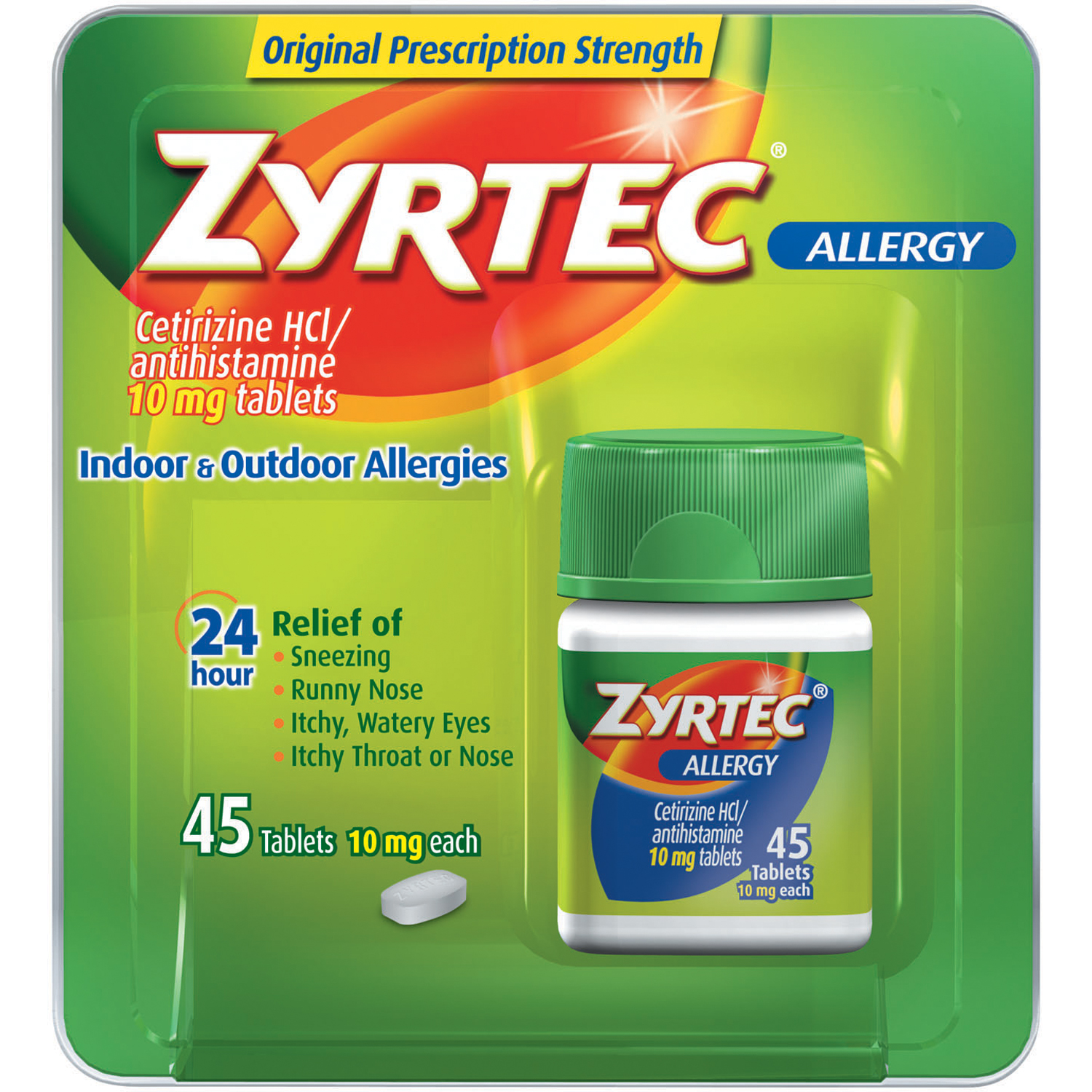 Zyrtec Allergy Tablets 45 tablets Zyrtec Allergy Tablets 45 tablets