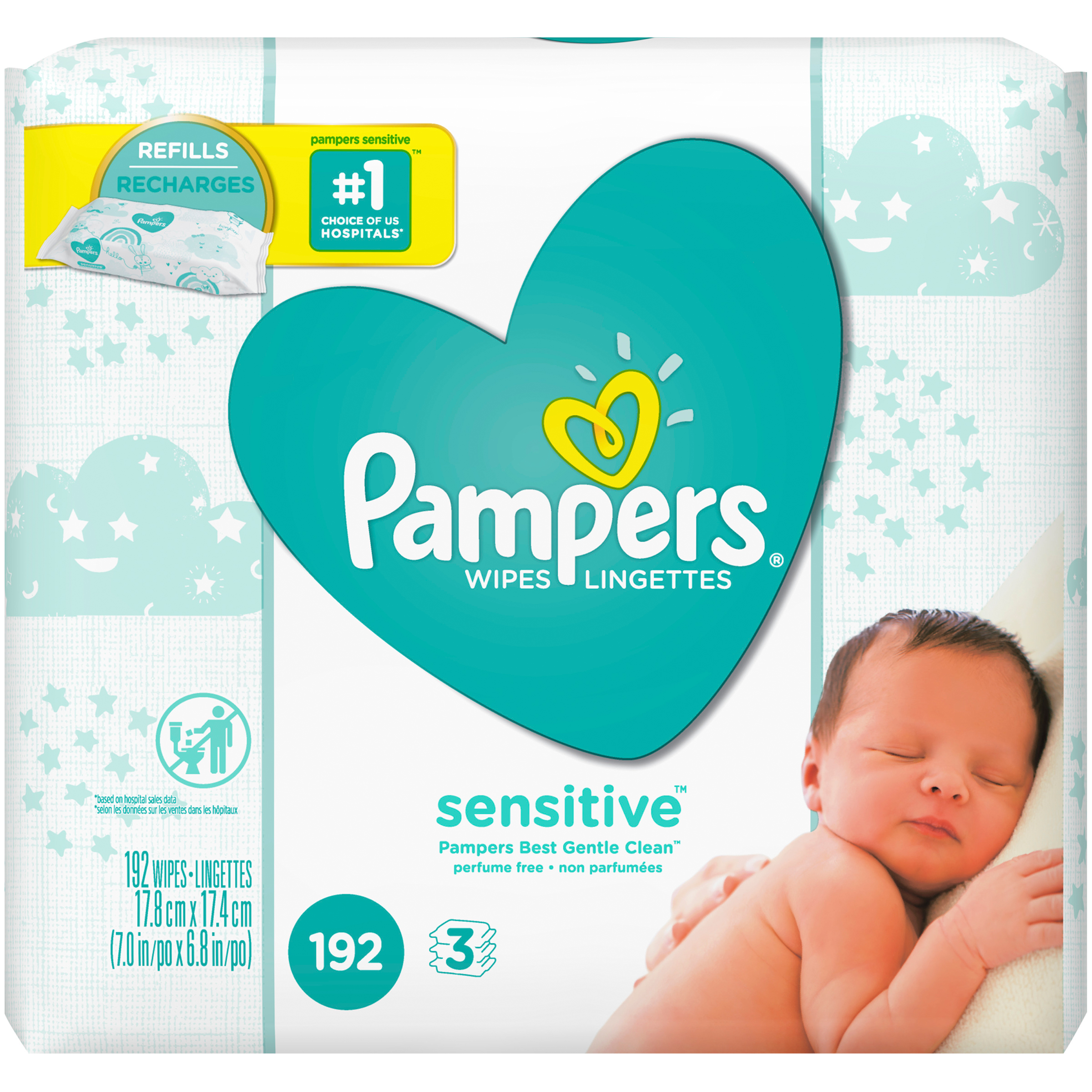 pampers sensitive new baby wipes