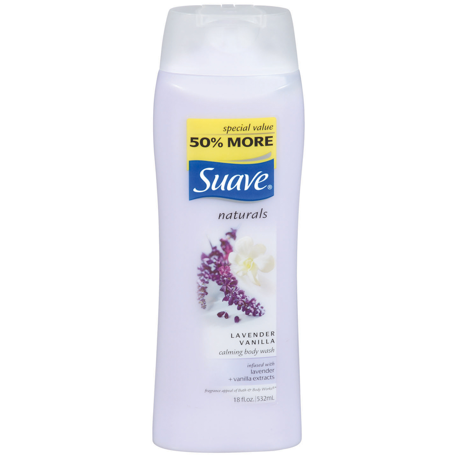 Suave Skin Therapy Exhale Calming Lavender & Vanilla Scented Body Wash