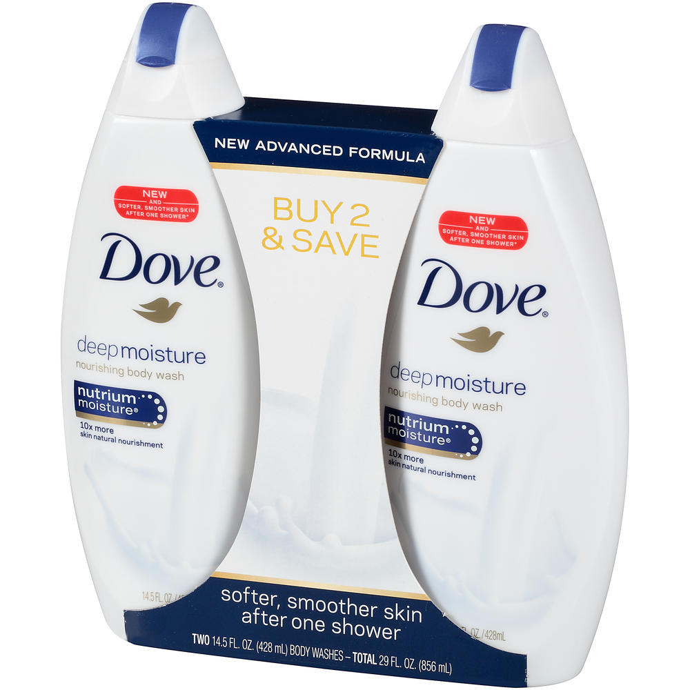 Dove Deep Moisture Nourishing Body Wash, 2 - 16 Oz.