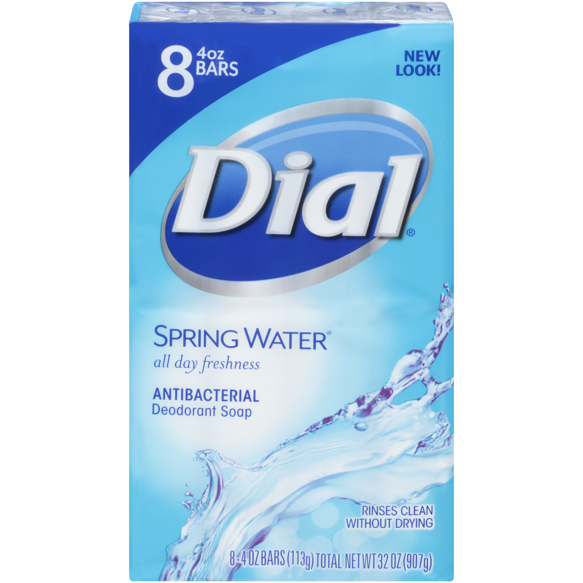 Dial All Day Freshness Antibacterial Deodorant Soap, Spring Water