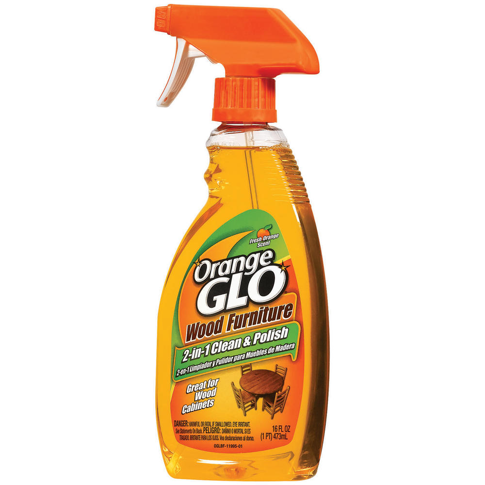 Orange Glo Clean & Polish Wood Furniture Polish, 16 fl oz (1 pt) 473 ml