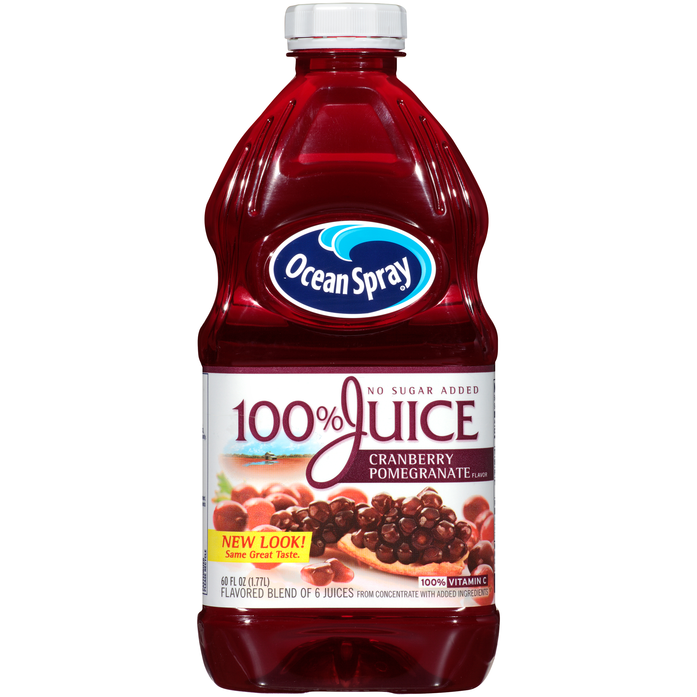 Ocean Spray 100 Juice, Cranberry Pomegranate Flavor, 60
