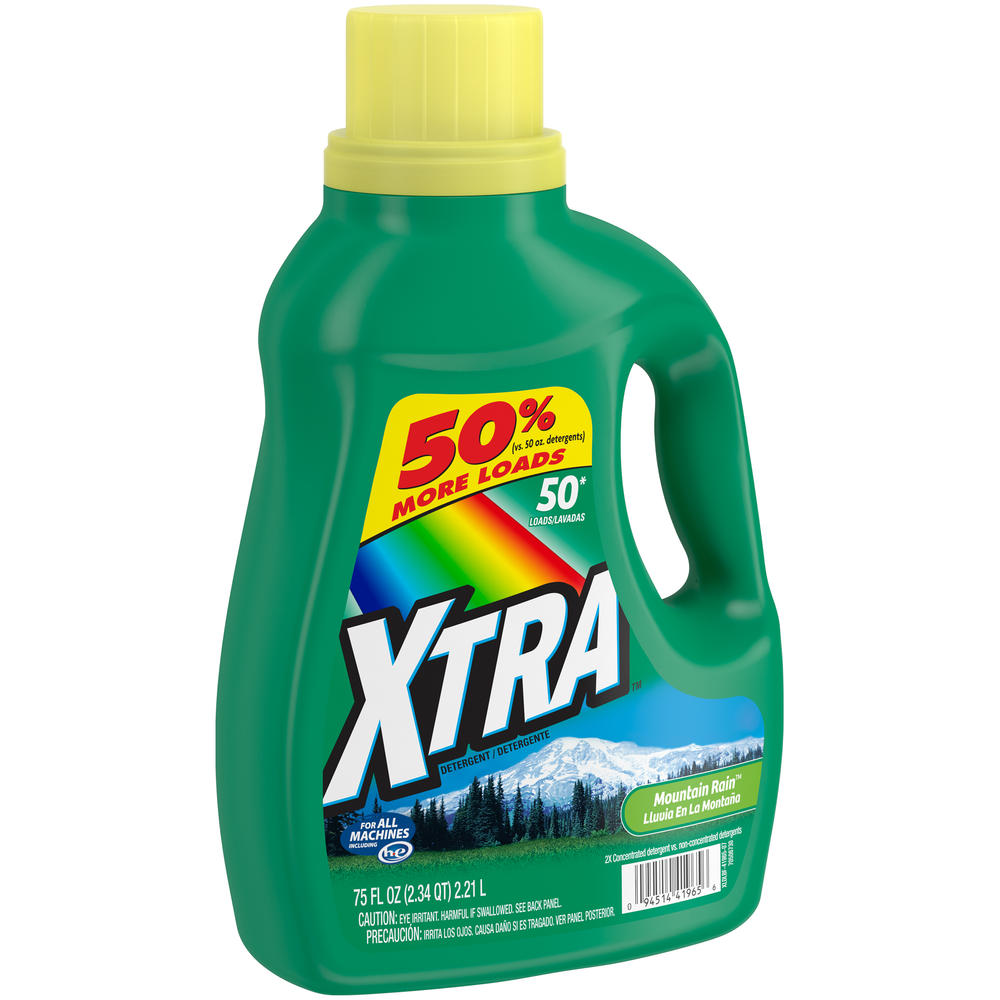 Xtra Liquid Detergent, Mountain Rain, 75 fl oz (2.34 qt) 2.21 lt