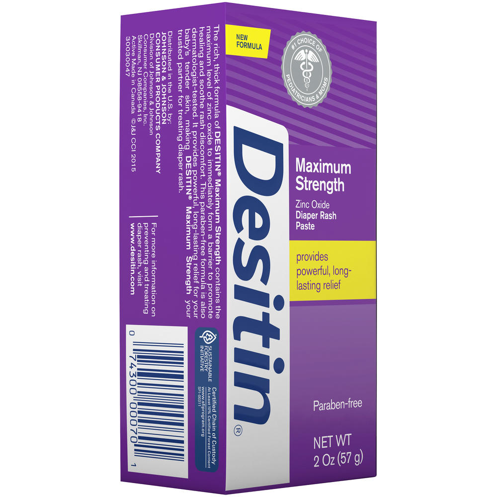 Desitin Maximum Strength Baby Diaper Rash Cream, Travel Size, 2 oz