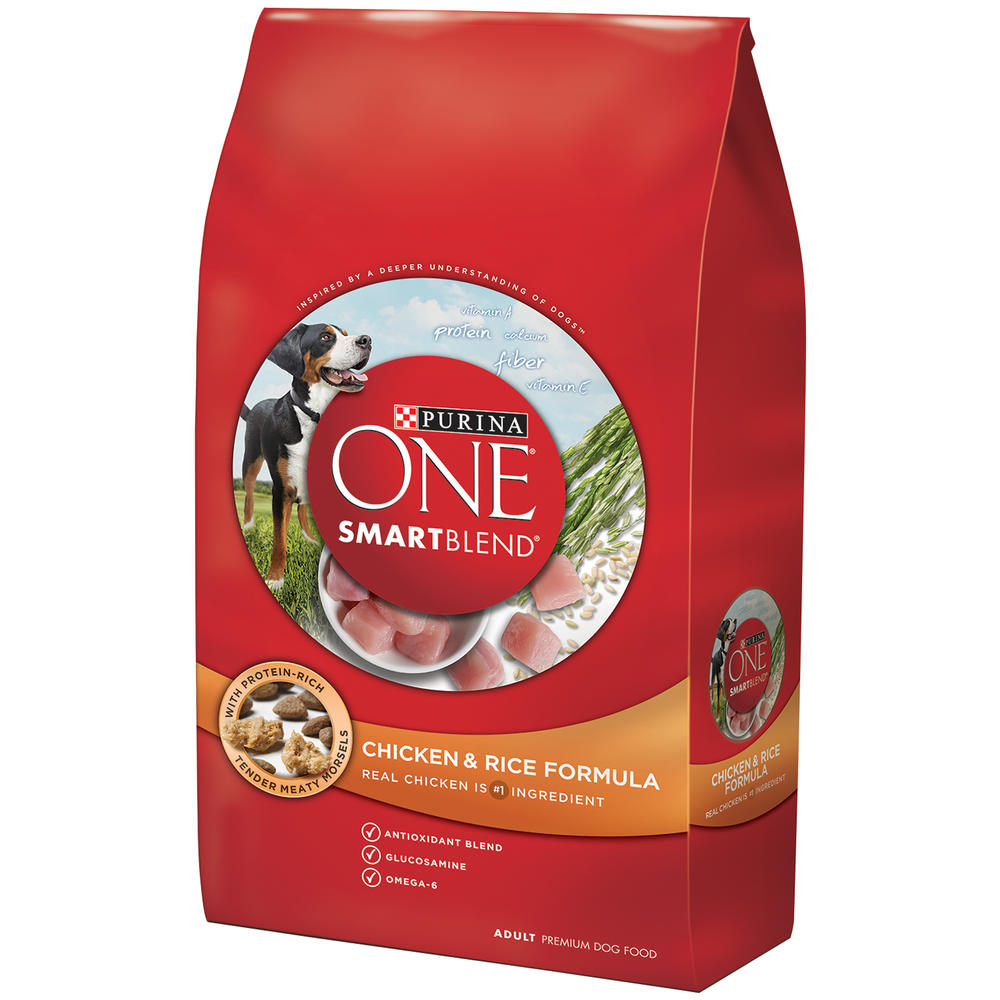 Purina ONE SmartBlend Chicken & Rice Formula Adult Premium Dog Food 4 lb. Bag