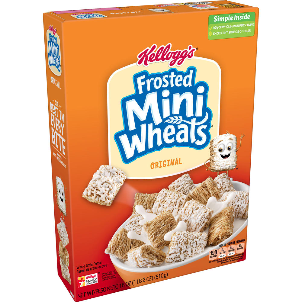Kellogg's Mini-Wheats Frosted Cereal, Bite Size, 18 oz (1 lb 2 oz) 510 g