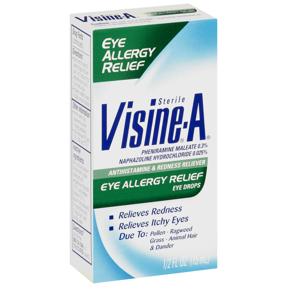 Visine  -A Antihistamine + Redness Multi-Action Eye Allergy Reliever Eye Drops, .5 Fl. Oz