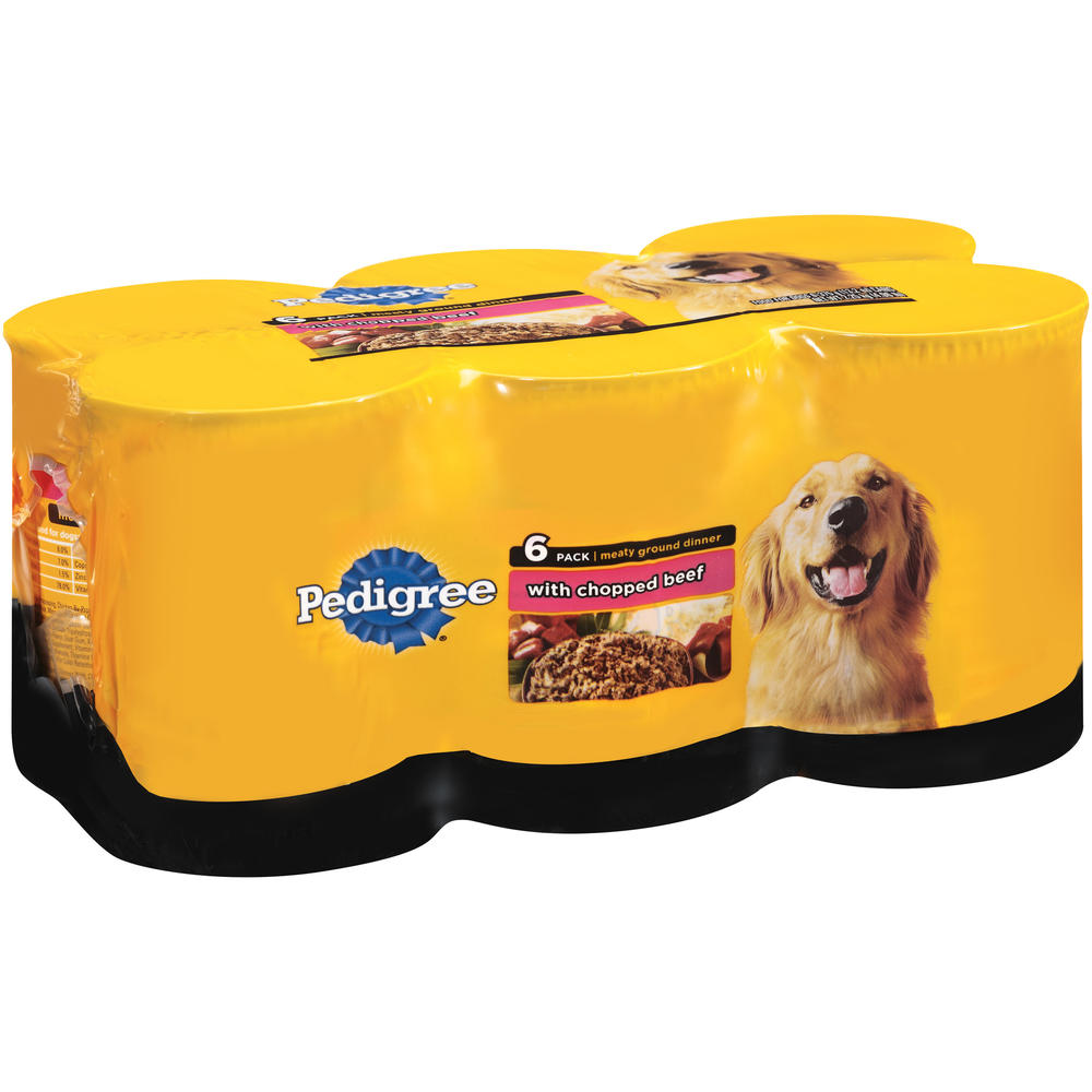 Pedigree Chopped Beef Moist Dog Food - 6 13.2 Ounce Packages