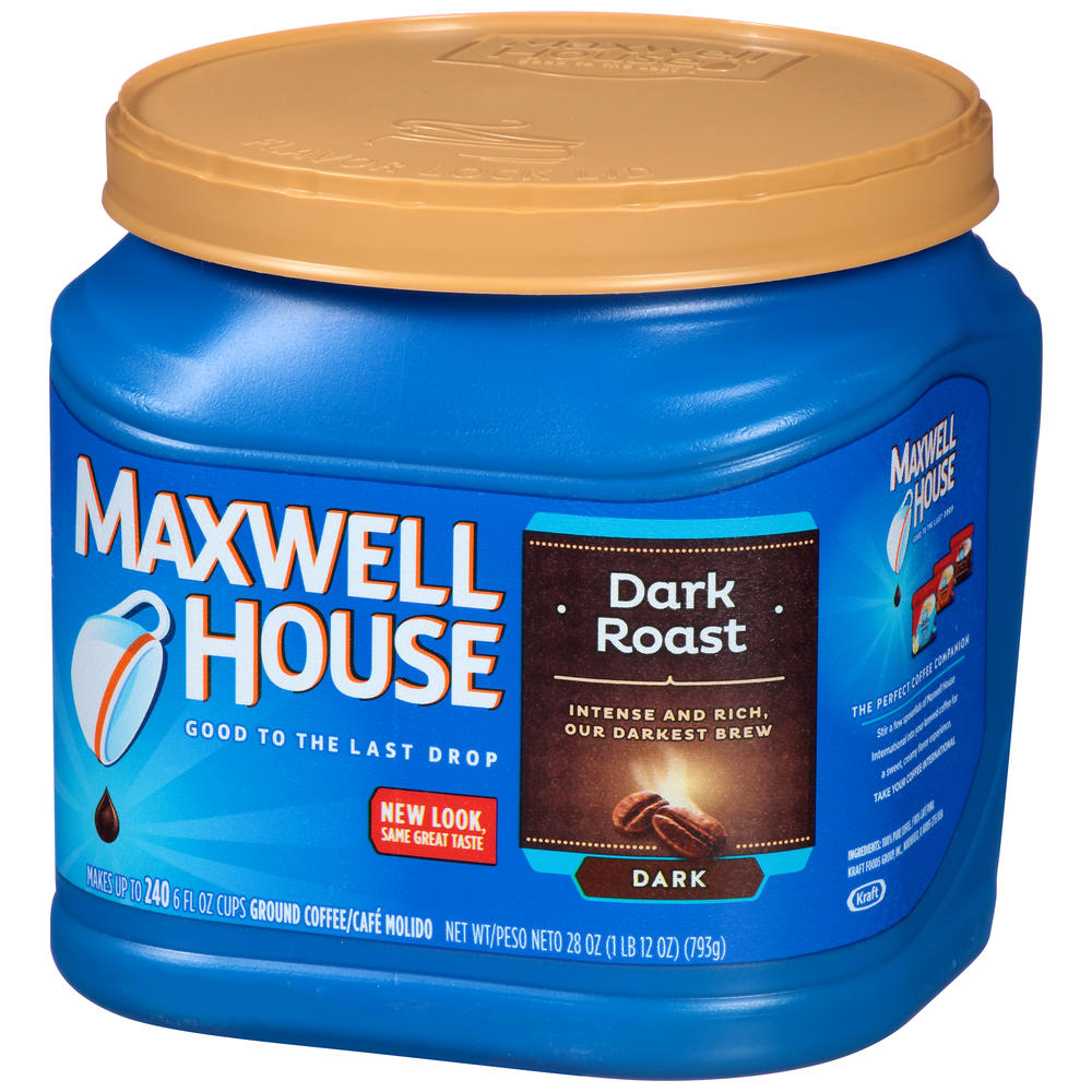 Maxwell House Ground Coffee, Dark Roast, 28 oz