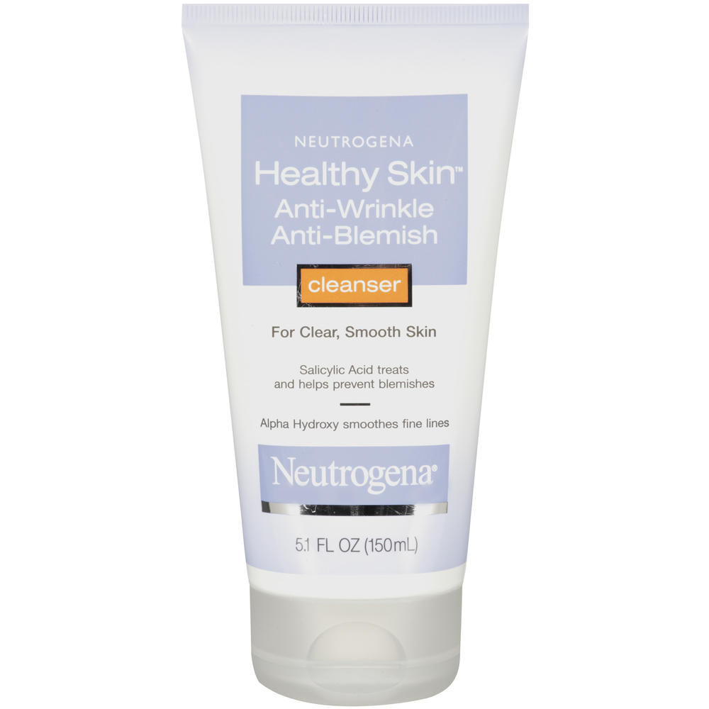 Neutrogena Healthy Skin Cleanser, Anti-Wrinkle, Anti-Blemish, 5.1 fl oz (150 ml)