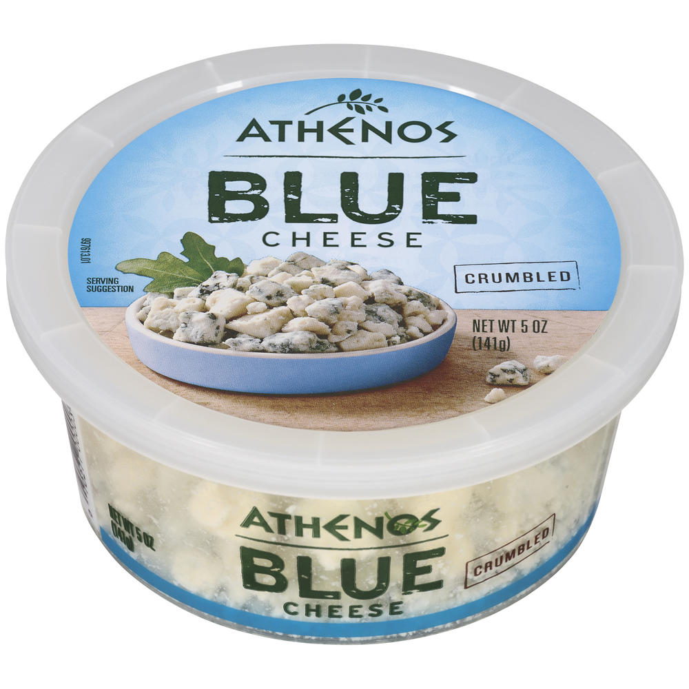 Athenos Cheese, Blue, Crumbled, 5 oz (143 g)