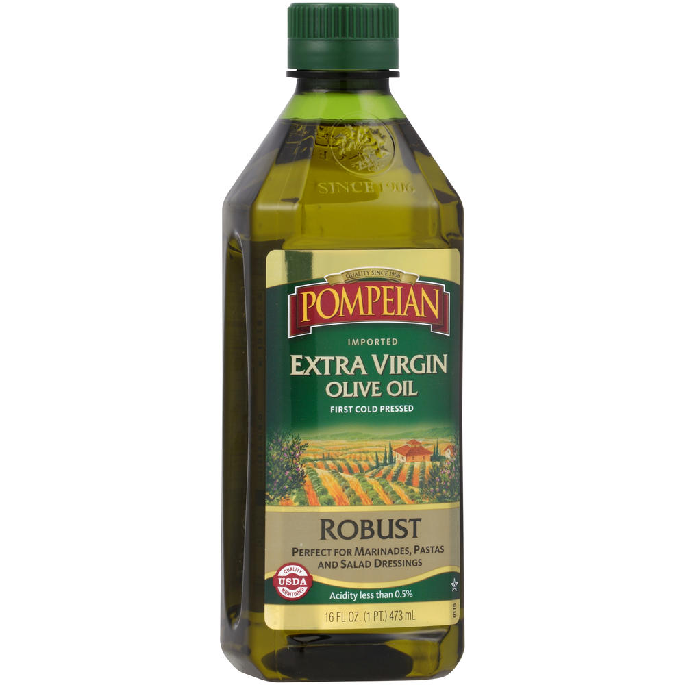 Pompeian Olive Oil, Extra Virgin, 16 fl oz (1 pt) 473 ml