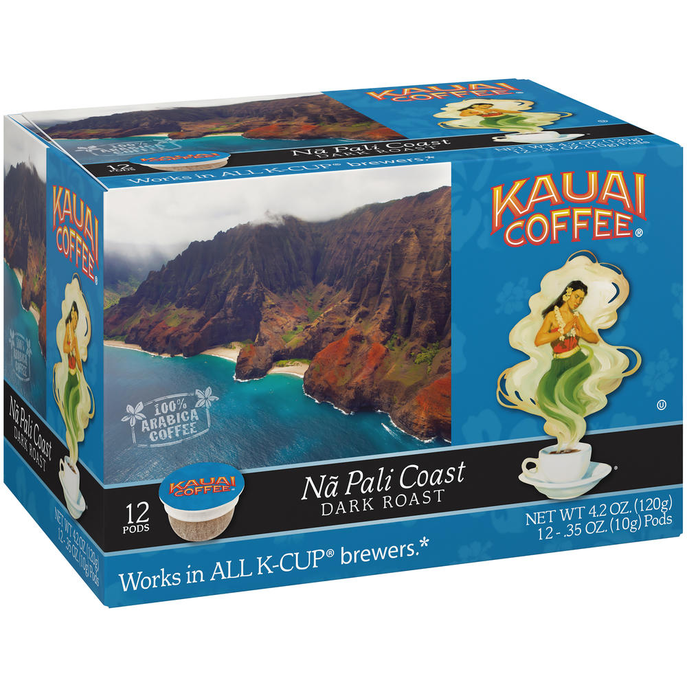 Kauai Coffee &#174; Na Pali Coast Dark Roast 12 ct K-Cup Pods 4.2 oz. Box