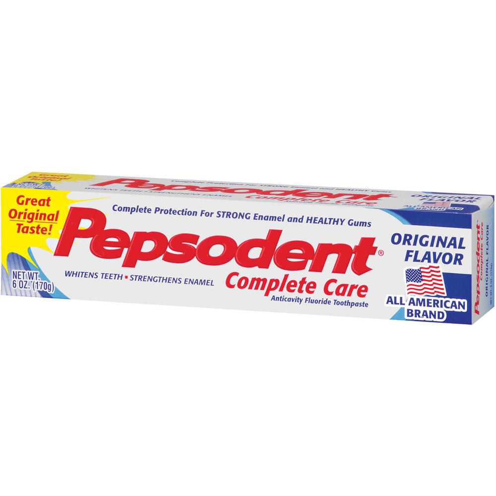Pepsodent Complete Care Anti-Cavity Fluoride Toothpaste, Original Flavor, 6 oz (170 g)